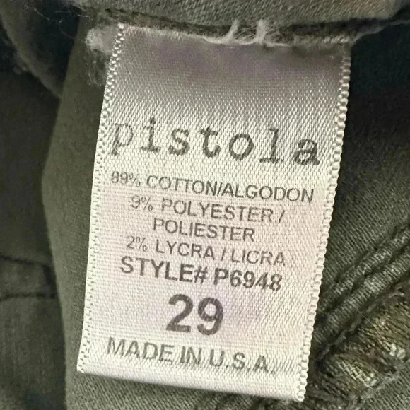 Pistola Jeans in Olive Green in Size 29 - Picture 7 of 8